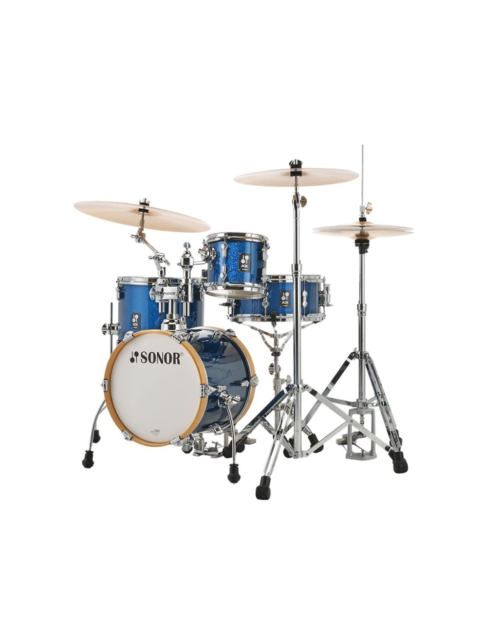 Sonor AQX Micro 4-pc Shell Pack w/ 14" Kick - Blue Ocean Sparkle
