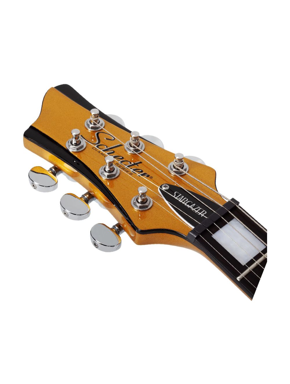 Schecter Stargazer-6 Left Handed Electric Guitar w/Vibrato - Metallic Gold