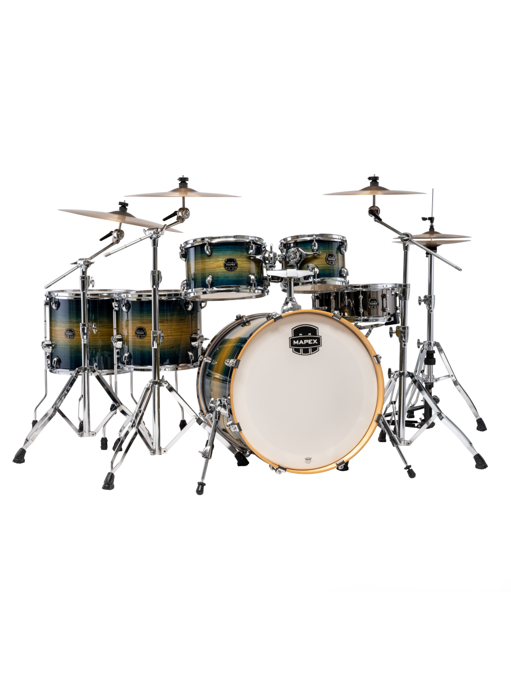 Mapex Armory Series Studioease 6-Pc Shell Pack Fast Toms - Rainforest Burst