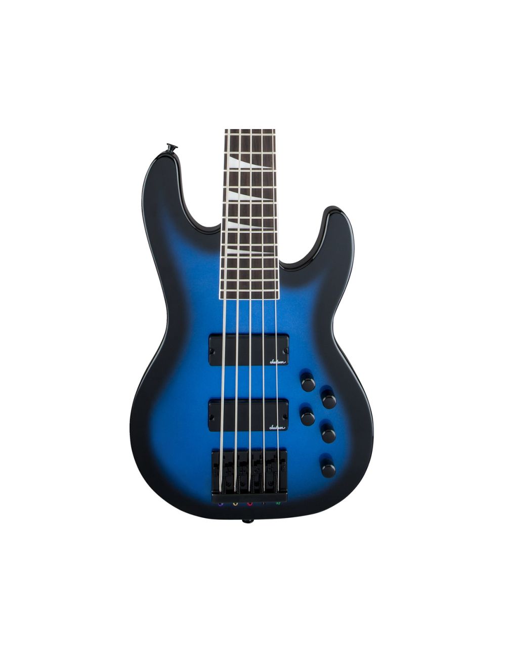 Used Jackson JS Series Concert Bass JS3V - Metallic Blue Burst w/Amaranth FB