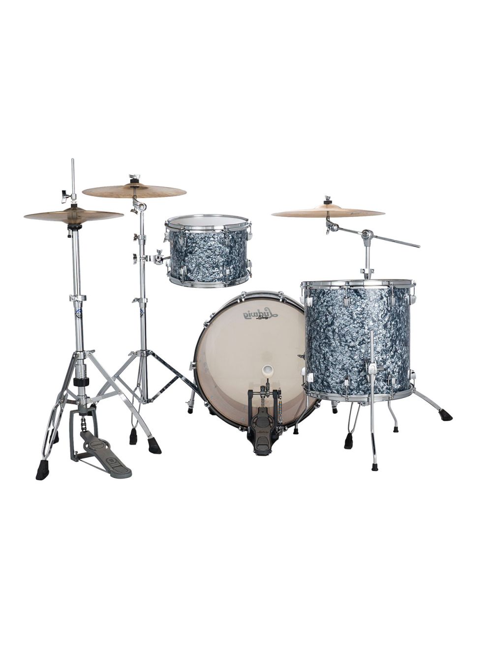 Ludwig Neusonic Fab 3-pc Shell Pack w/ 22" Kick - Steel Blue Pearl