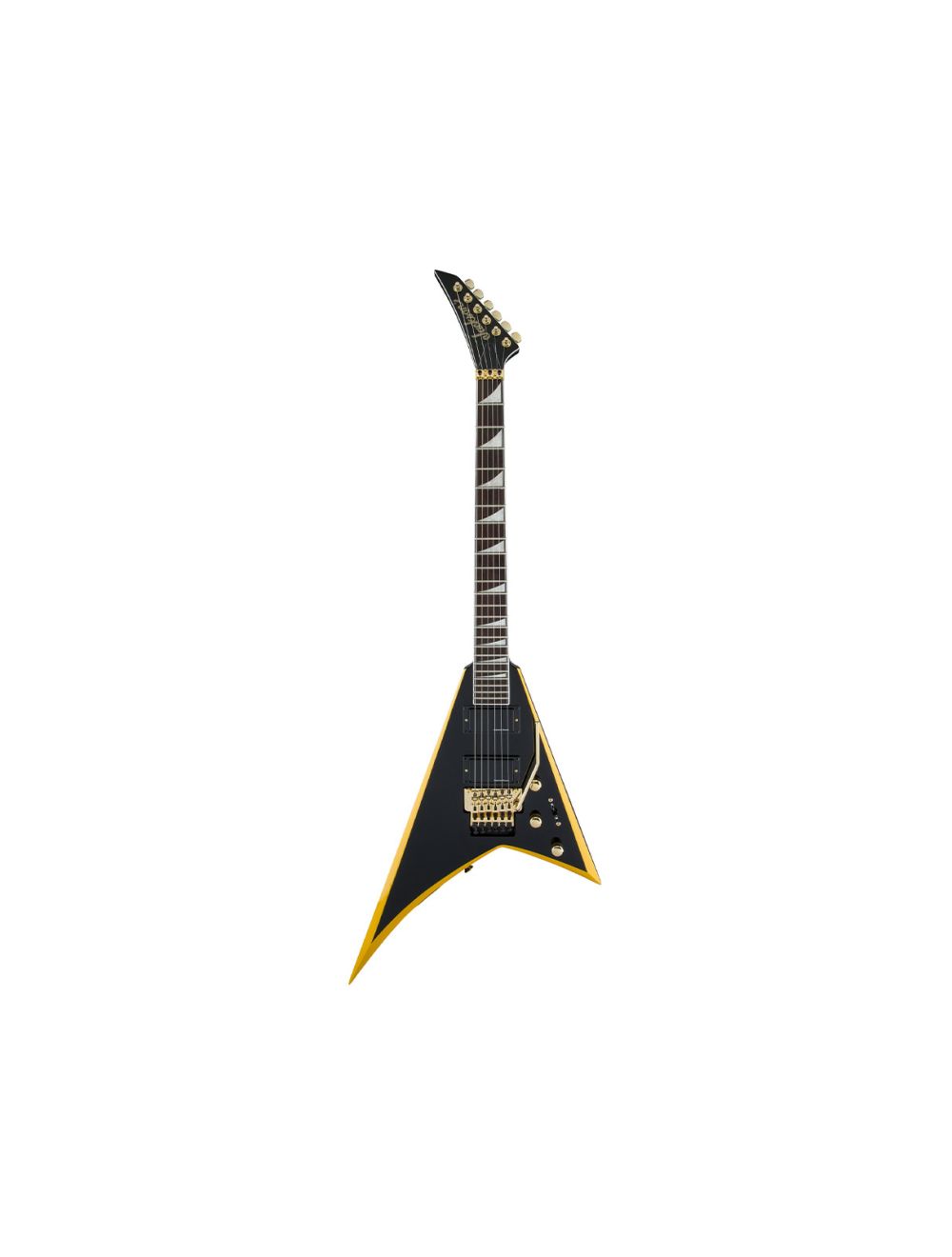 Used Jackson X Series Rhoads RRX24 Laurel FB Black with Yellow Bevels