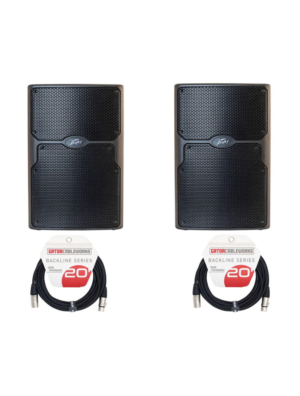 Peavey PVXp 12 12" Powered Speaker w/ Bluetooth Pair + Cables