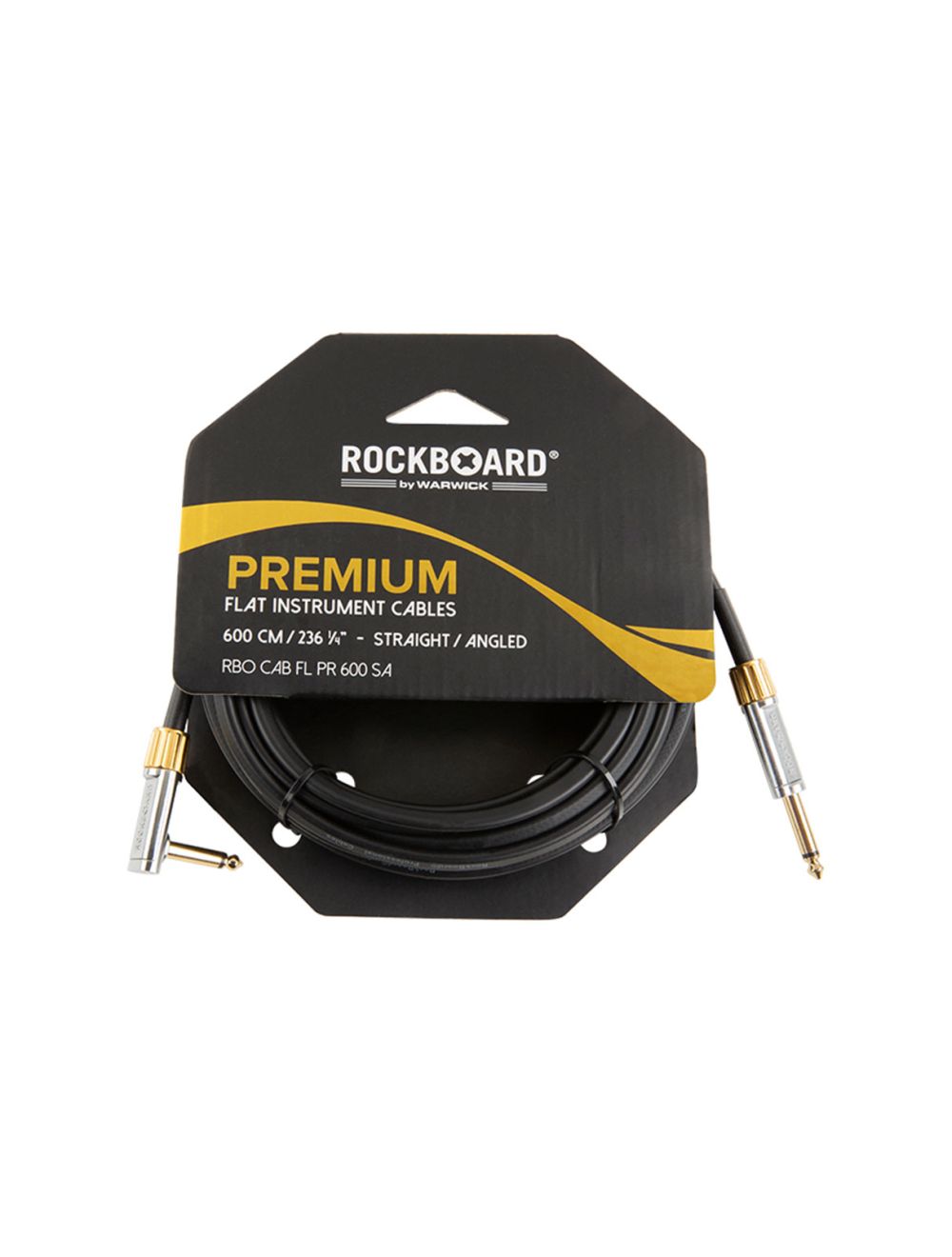 RockBoard Premium Flat Straight / Angled 1/4" Instrument Cable 19.68'