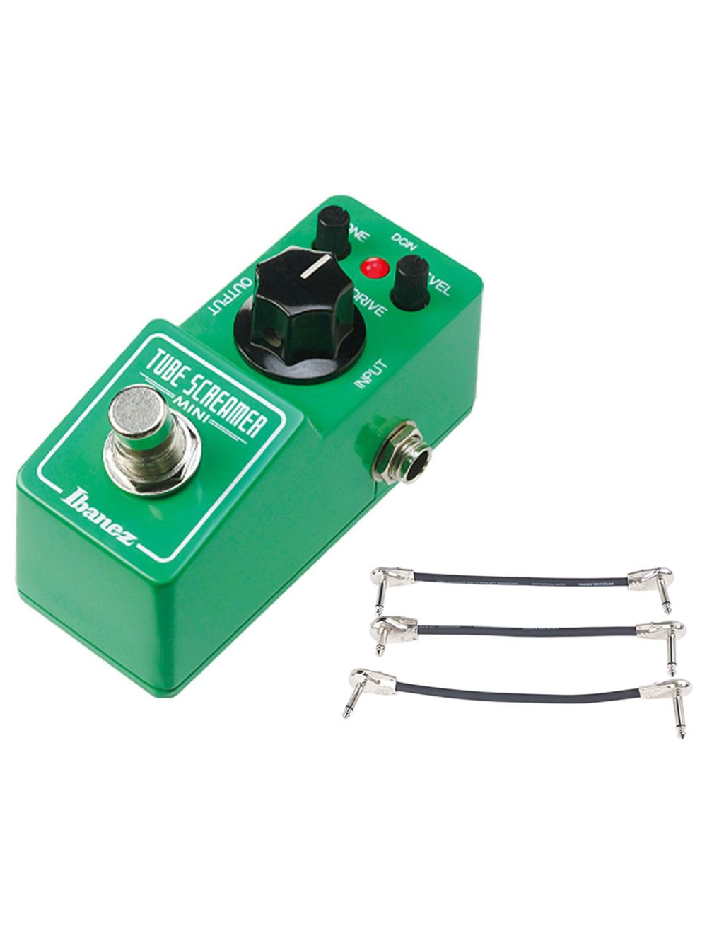 Ibanez TS Mini Tubescreamer Mini + Gator Patch Cable 3 Pack