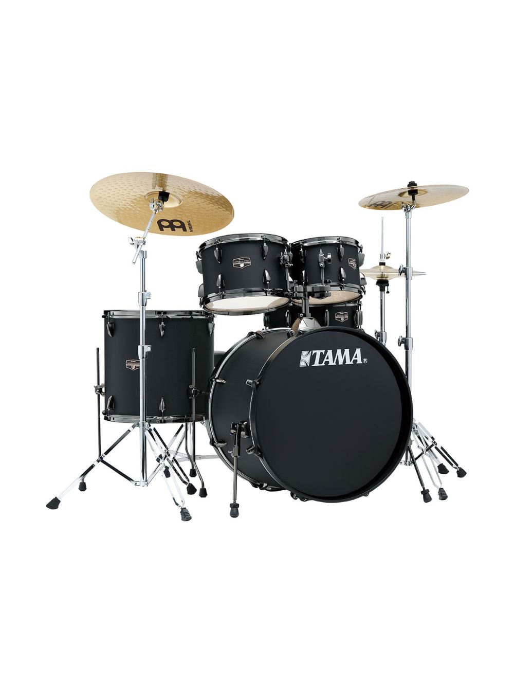 Tama Imperialstar 5pc Complete Drum Kit w/ 22" Kick Drum - Blacked Out Black