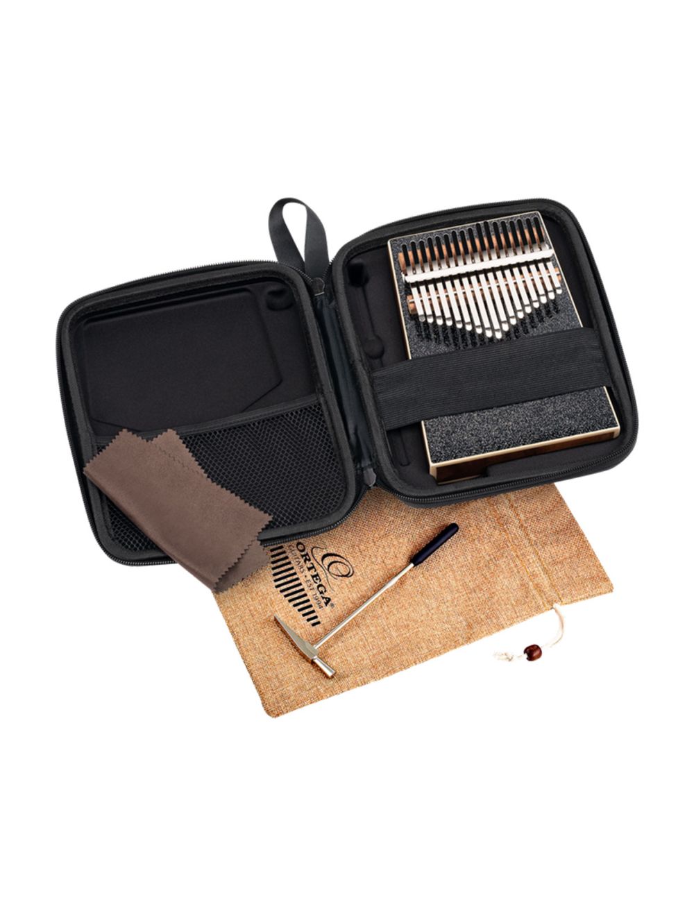 Ortega Guitars OKB4-MBK 17 Key Kalimba C Major - Metallic Black