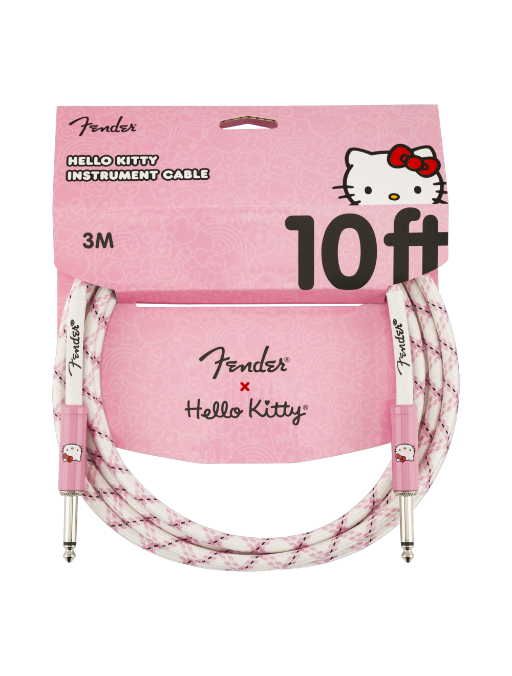 Fender x Hello Kitty Woven Cable - White/Pink