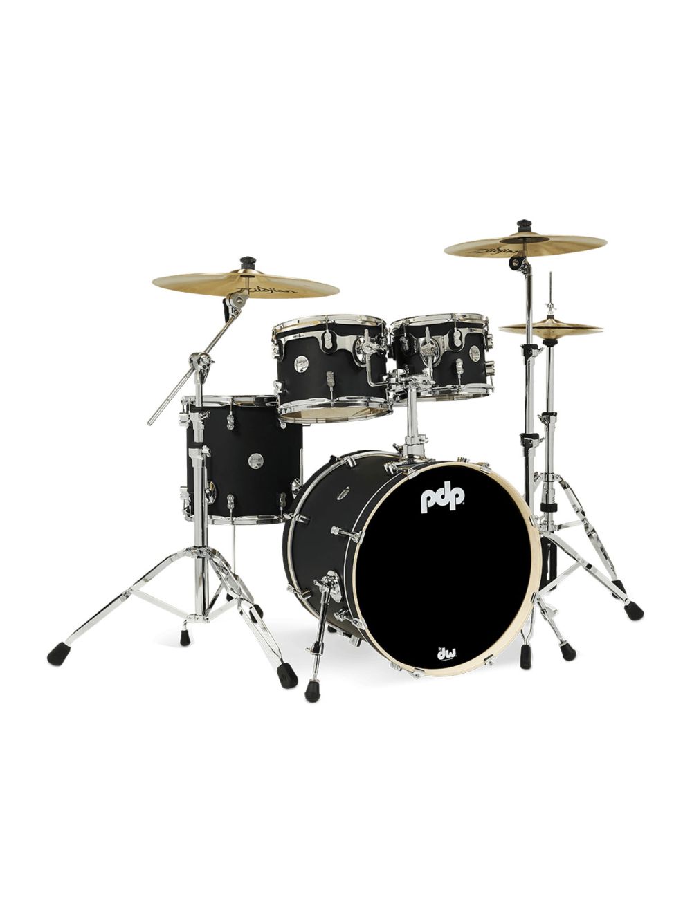 PDP Concept Maple 4-Piece Fusion Shell Pack - Satin Black