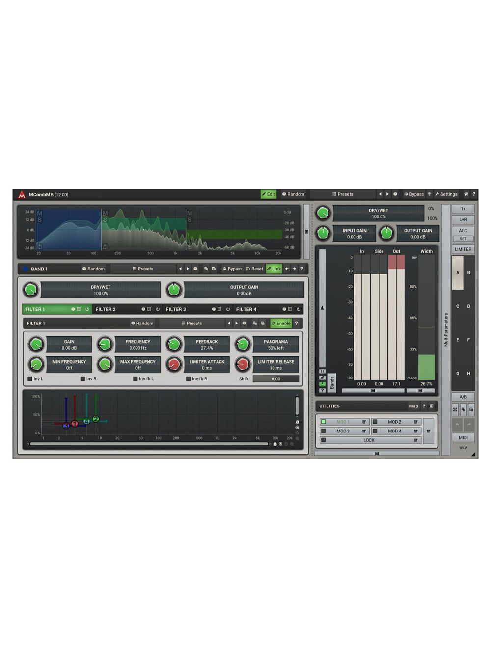 Melda MCombMB 4 Extraordinary Filters in Each Band