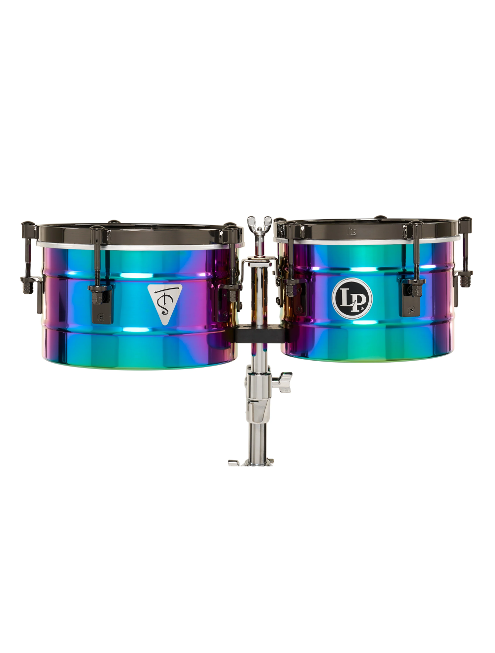 Latin Percussion 9-1/4"/10-1/4" Tony Succar Timbalitos - Rainbow Black Nickel