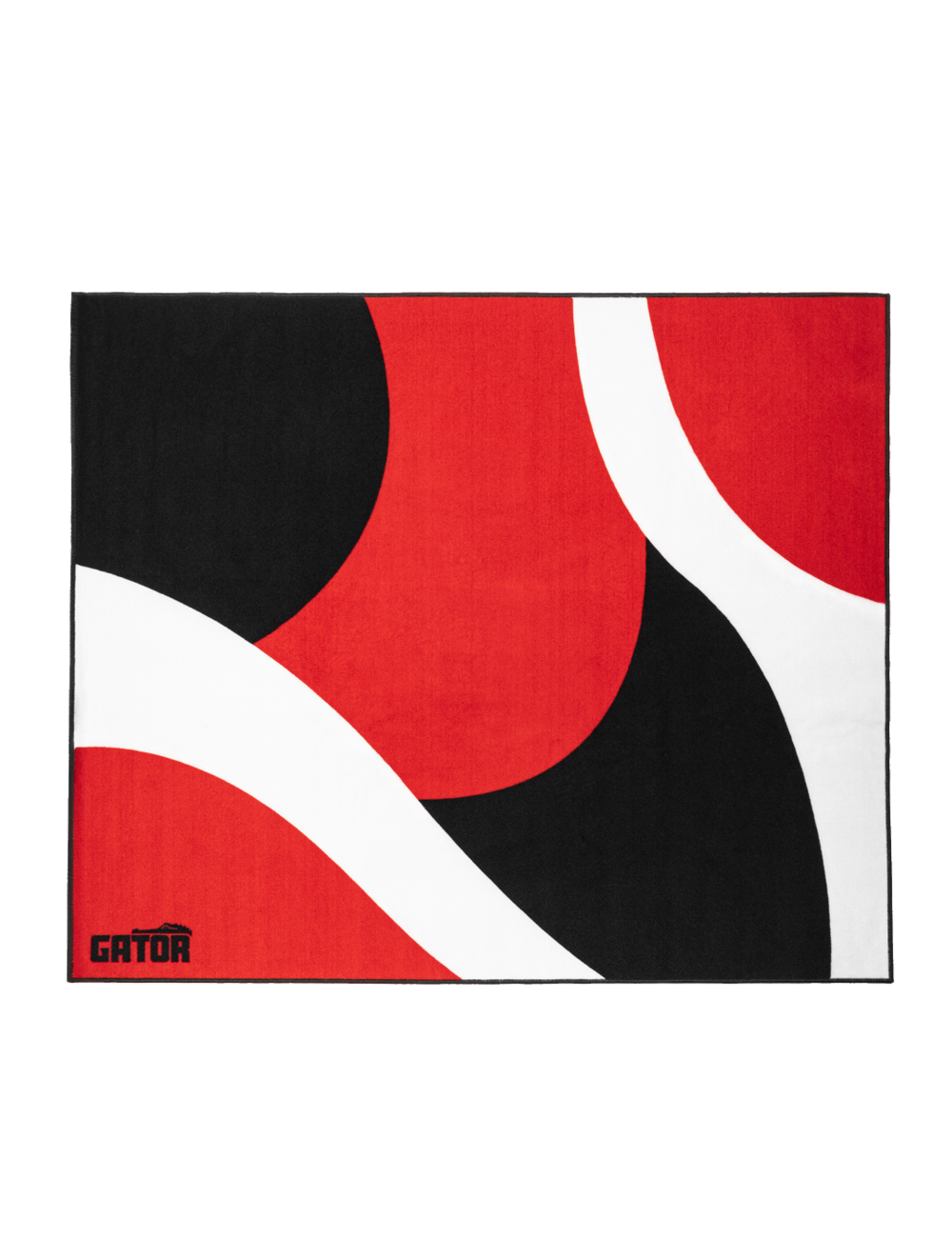 Gator Cases GP-DRUMRUG-BKRW 78x66” Drum Rug - Black/Red/White - Open Box