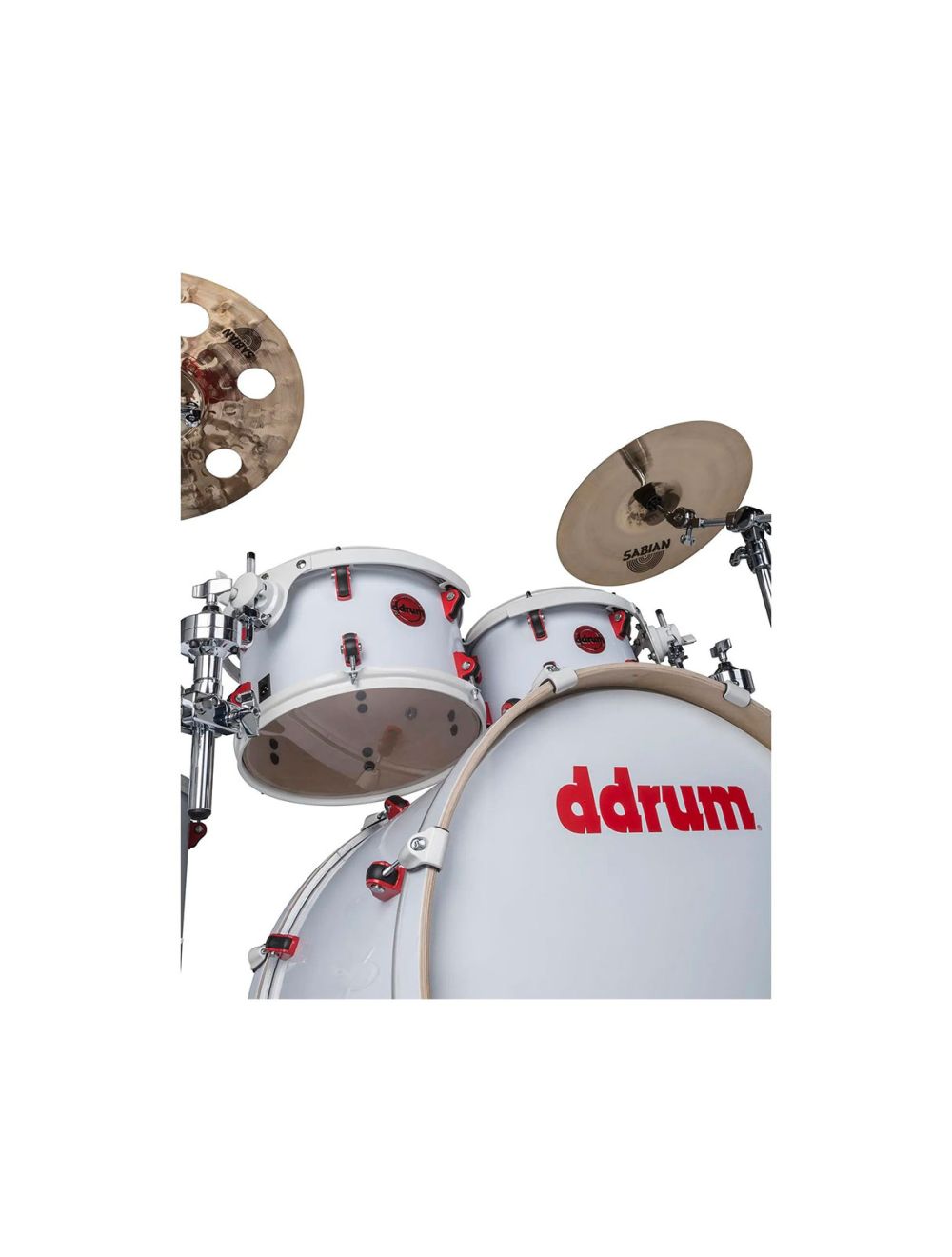 ddrum Hybrid 5 Player 5-pc Acoustic/Electric Drum Set - White Wrap - Open Box