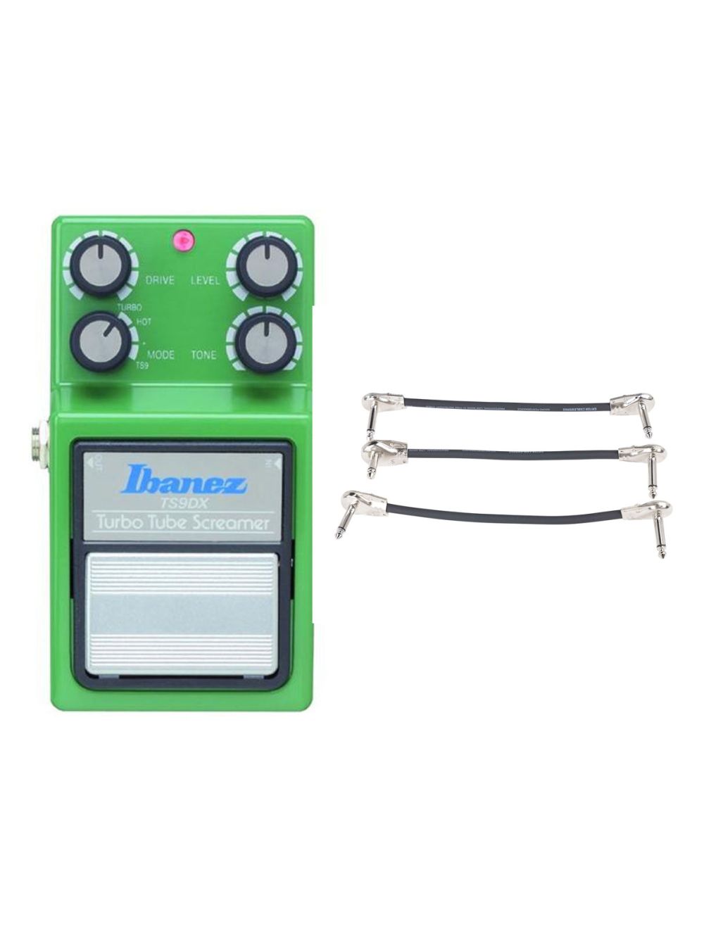 Ibanez TS9DX Turbo Tube Screamer Overdrive Pedal + Gator Patch Cable 3 Pack