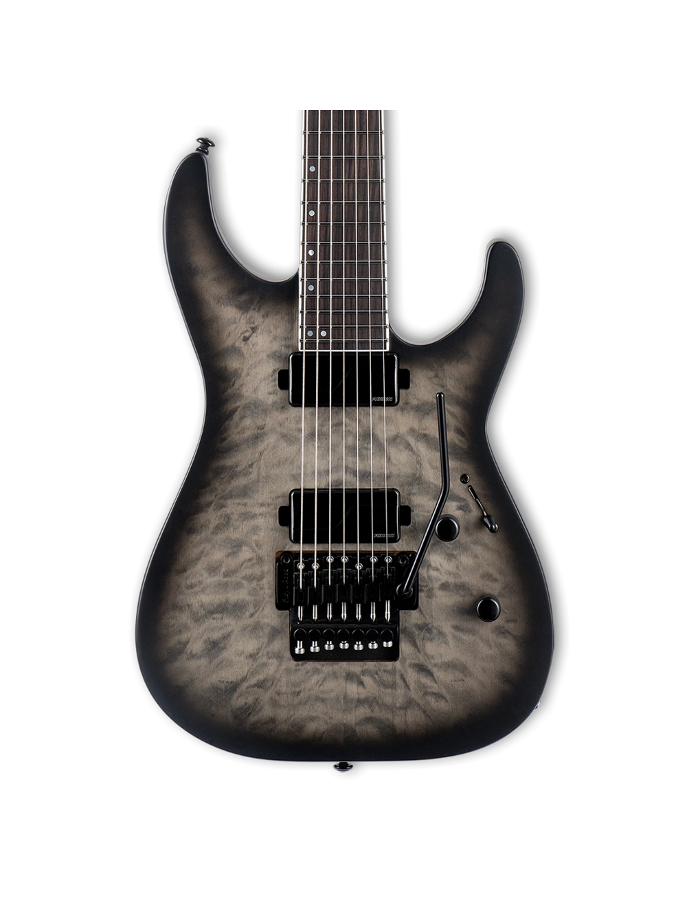 ESP LTD M-1007BQM 7-String Guitar -Charcoal Burst Satin