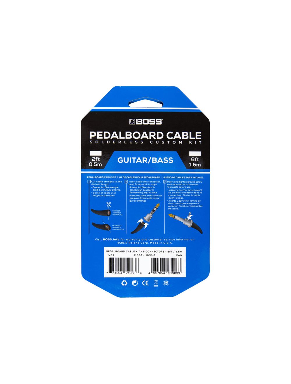 Boss BCK-6 Pedalboard Cable Kit