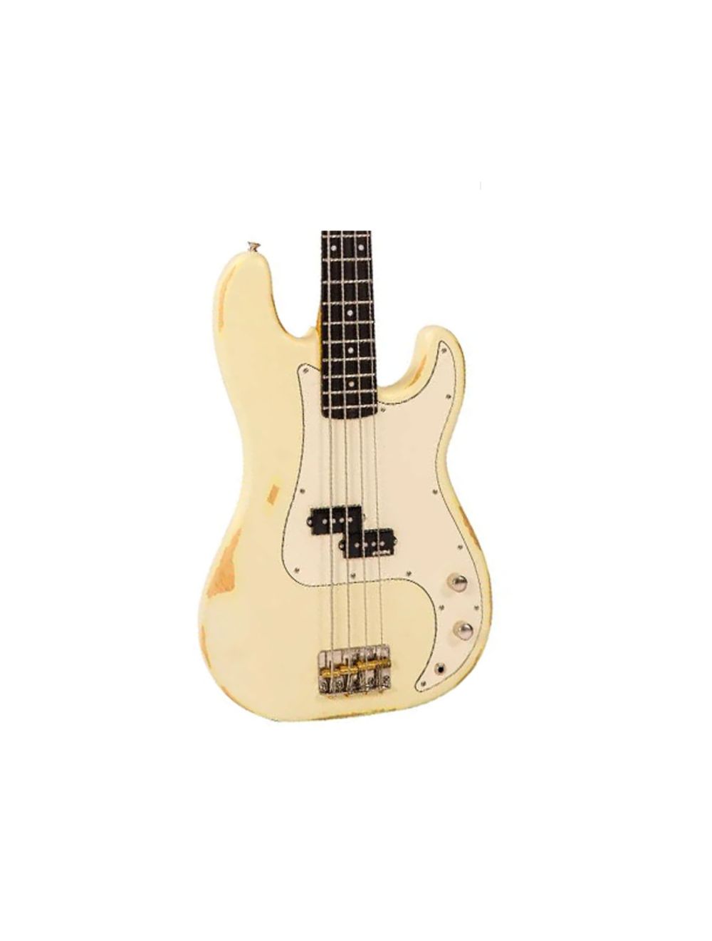 Vintage Icon Series V4MR Distressed Bass - Vintage White