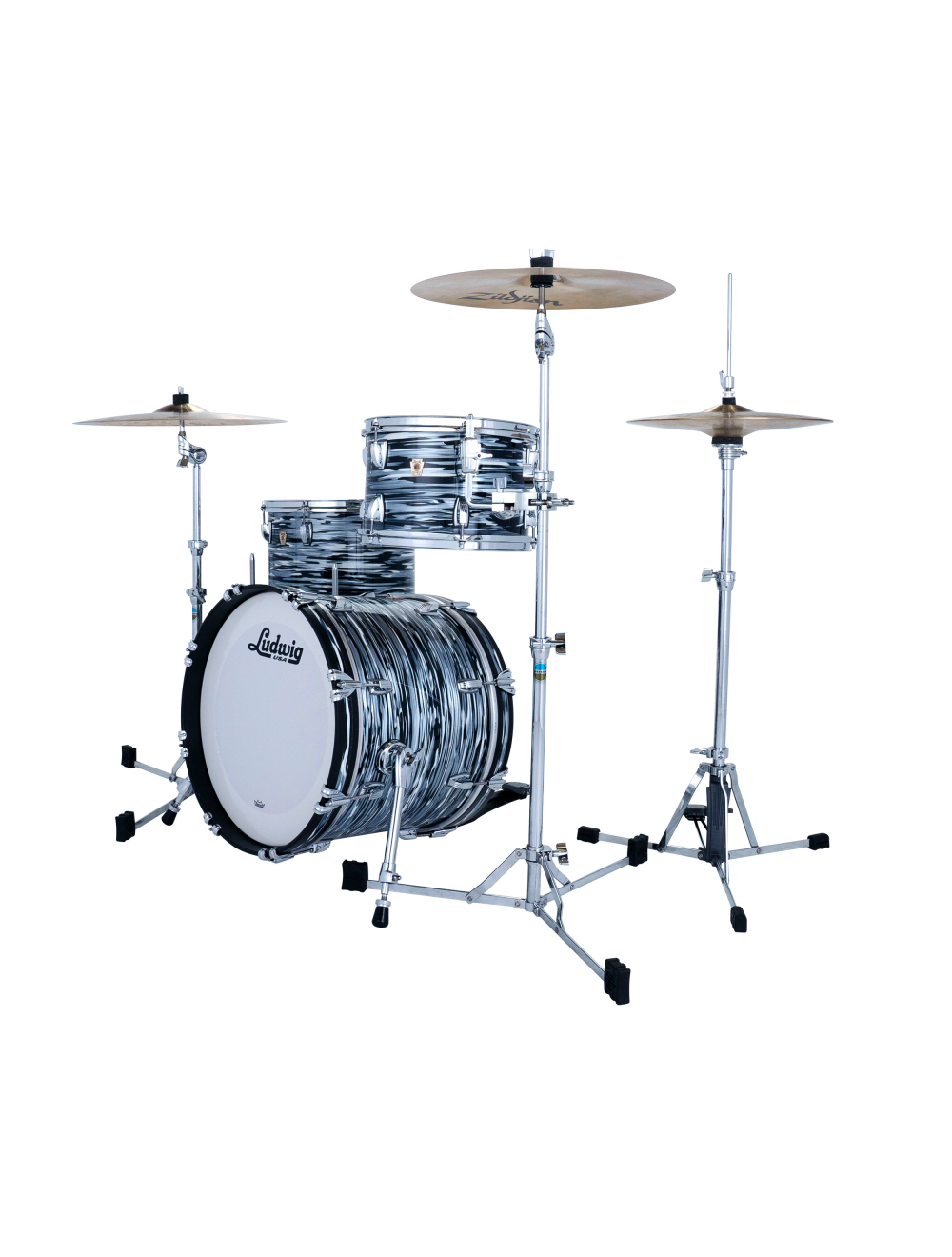 Ludwig Classic Maple Jazzette 3-Piece Drum Kit w/ 18" Kick - Black Oyster