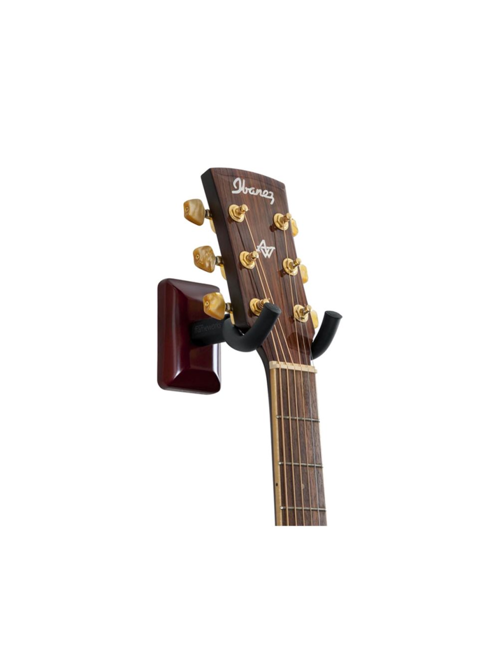 Gator Frameworks Wall Mounted Guitar Hanger with Cherry Mounting Plate