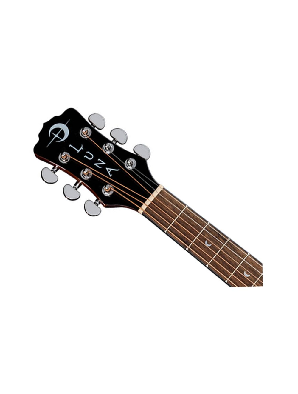 Luna Gypsy Exotic Acoustic/Electric Guitar - Black/White Ebony