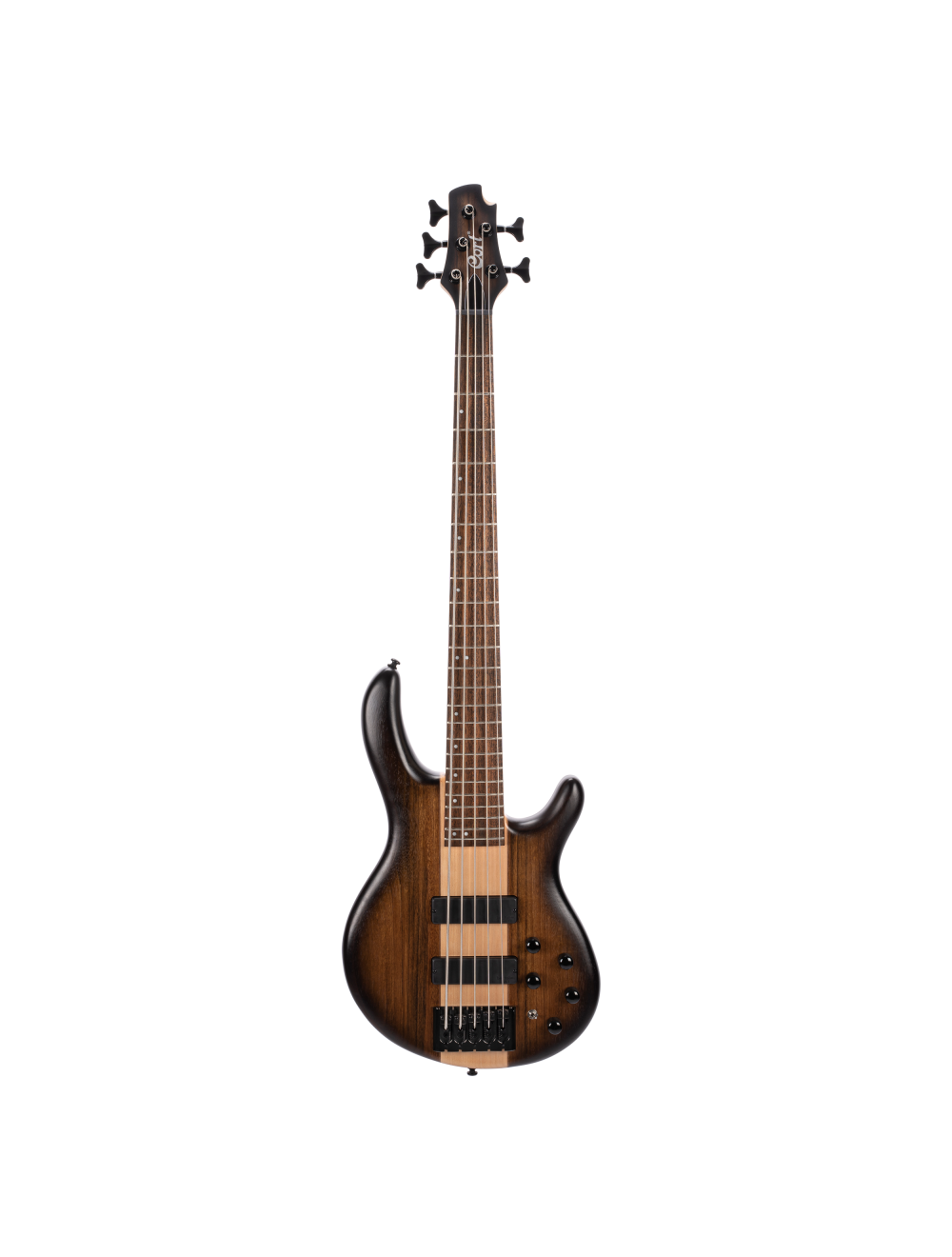 Cort C5 Plus OVMH C5 Plus Ovangkol 5-String Bass Guitar - Antique Brown Burst