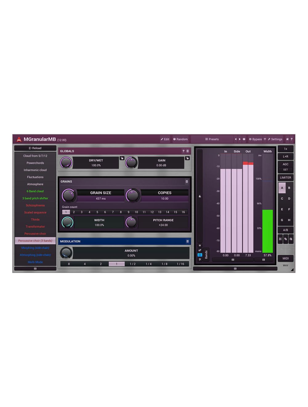 Melda MGranularMB Create New Sounds from Audio Material