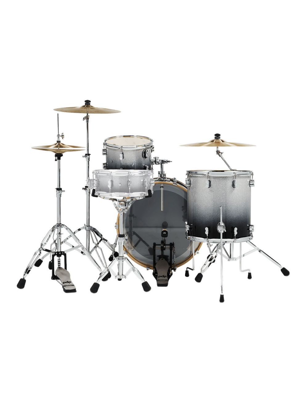 PDP Concept Maple 3-Piece Rock Shell Pack - Silver to Black Fade
