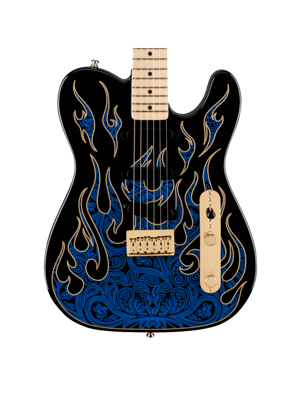 Used Fender James Burton Telecaster - Blue Paisley Flames w/ Maple Fingerboard