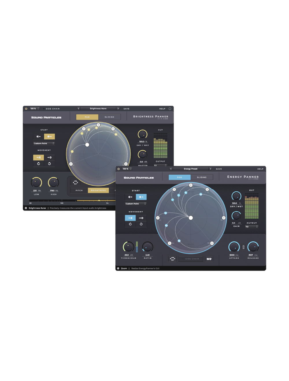 Sound Particles Panner Collection - Energy Panner & Brightness Pan