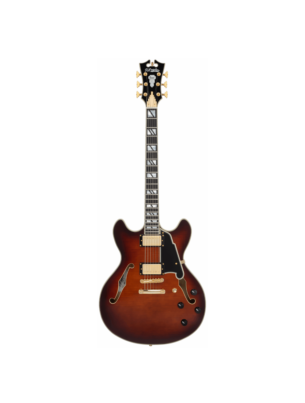 D'Angelico Excel DC Double Cutaway Semi-Hollow Guitar - Amaretto Burst