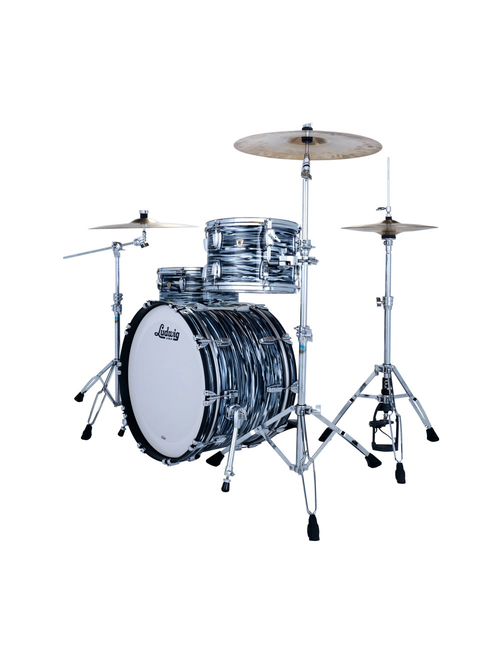 Ludwig Classic Maple Fab 3-Piece Drum Kit w/ 22" Kick - Black Oyster