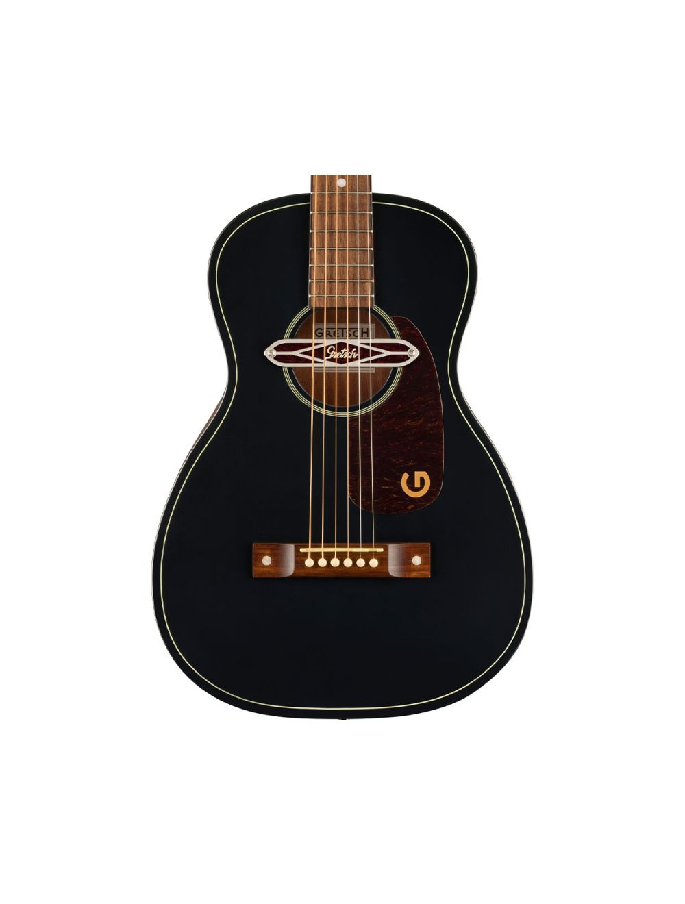 Used Gretsch Deltoluxe Parlor A/E Guitar - Black Top