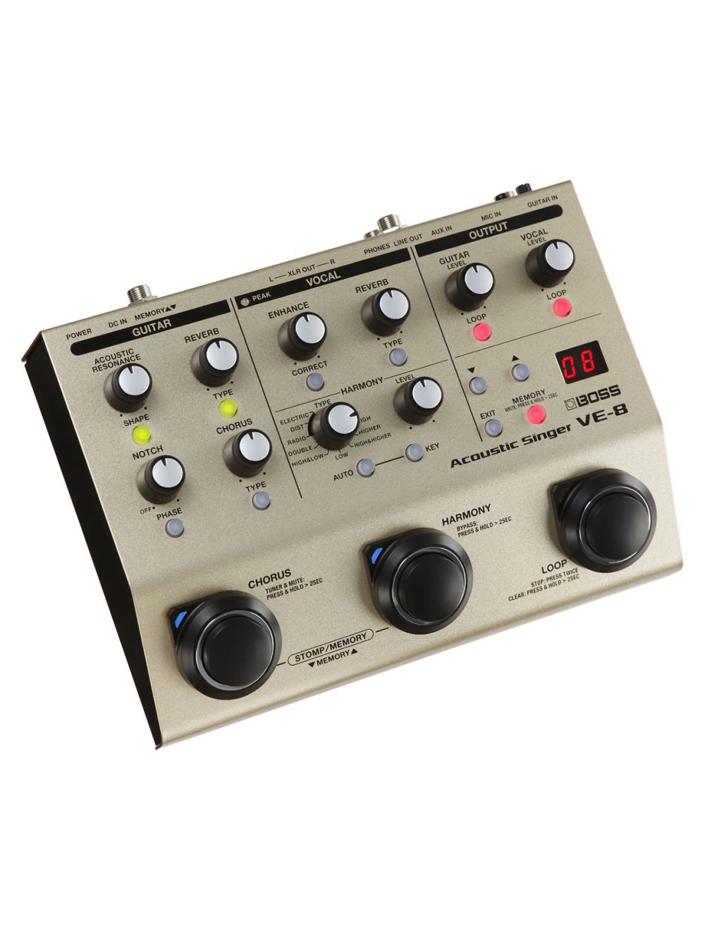 Boss VE-8 Acoustic Singer Multi-Effects Pedal - Open Box