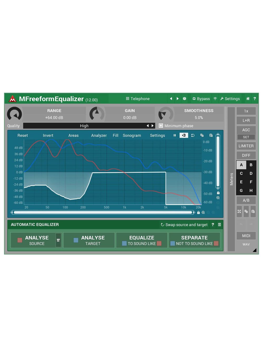 Melda MFreeformEqualizer Draw Your Own EQ Curve
