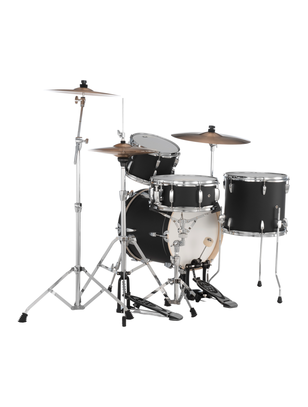 Pearl Midtown 4-piece Shell Pack w/16" Kick + Hardware - Matte Asphalt Black