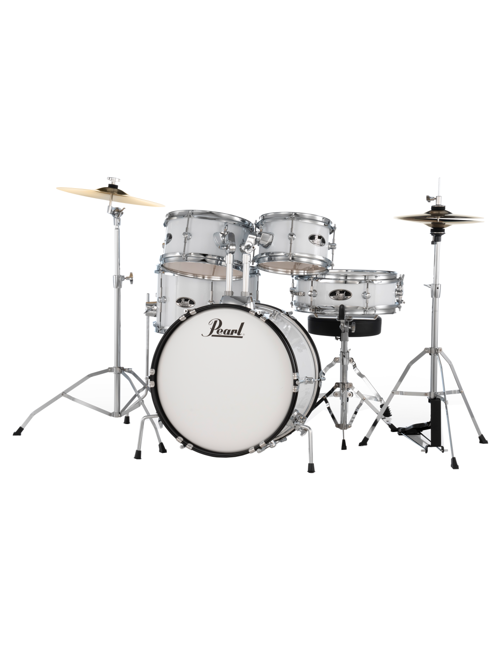 Pearl Roadshow Jr. 5-Pc. Drum Set w/Hardware + Cymbals - Pure White - Open Box