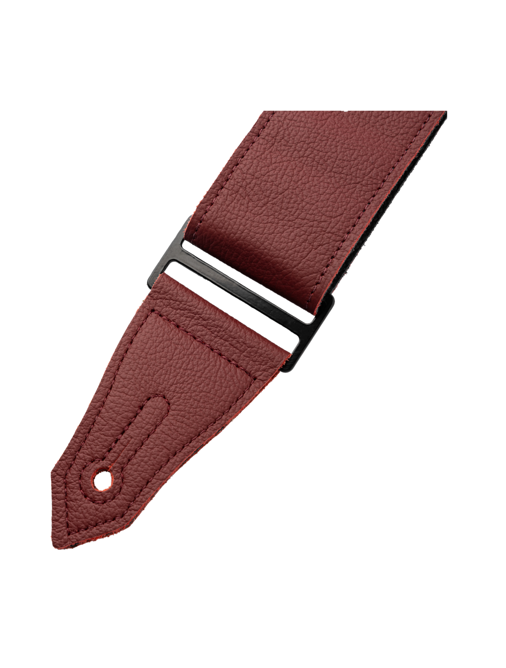 Levy's Rebel Leathers Series Leather Guitar Strap - Oxblood w/Black Eyelets