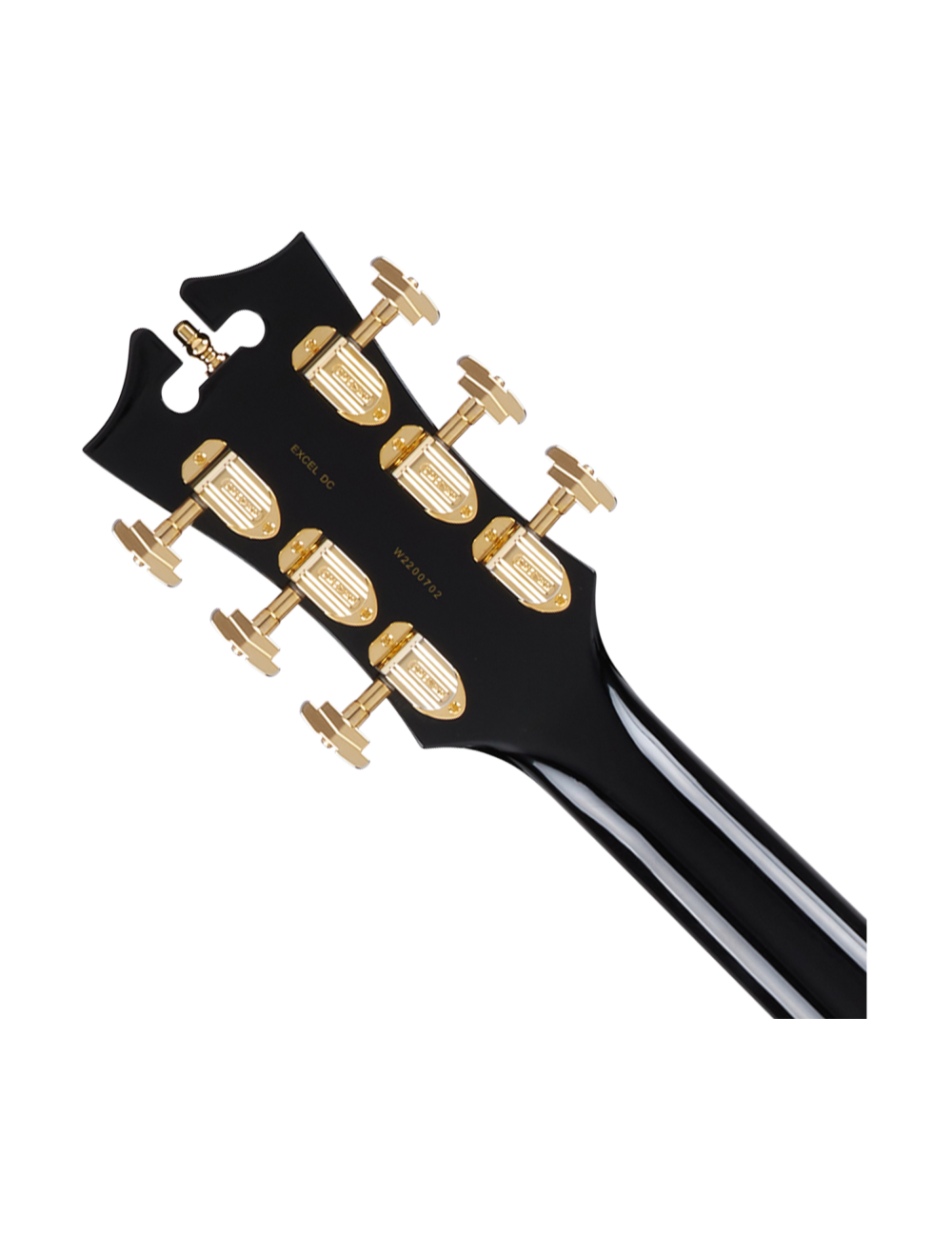 D'Angelico Excel DC Semi-Hollow w/Stop-Bar Tailpiece - Solid Black - Open Box