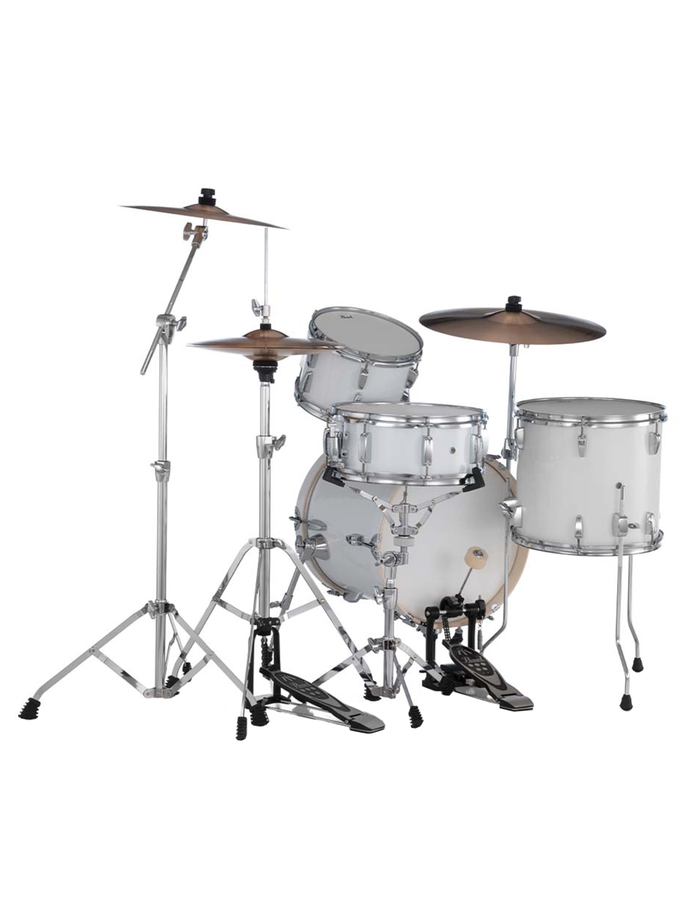 Pearl Midtown 4-piece Shell Pack w/16" Kick + Hardware - Pure White