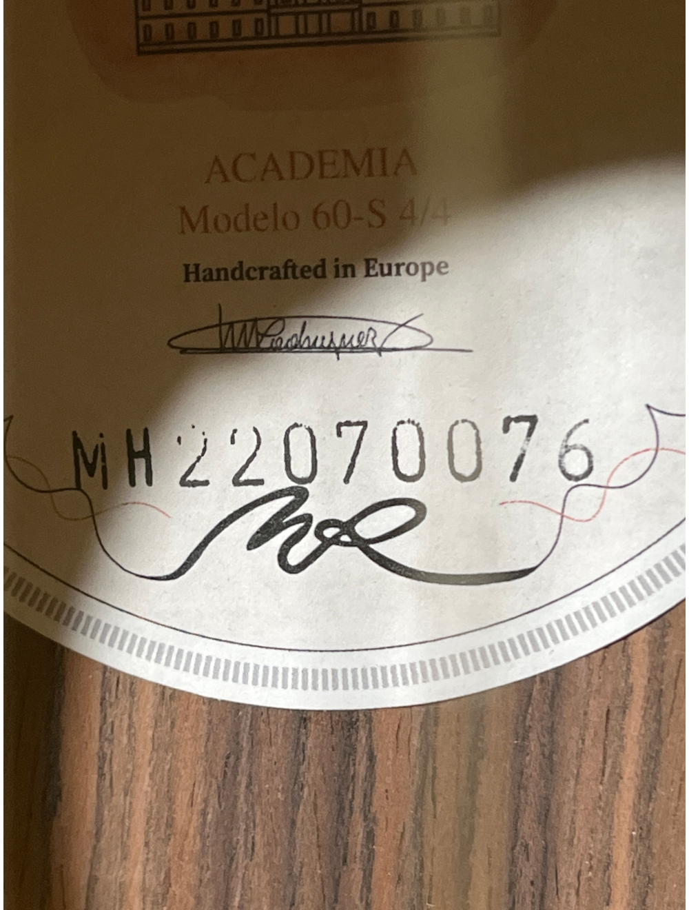 Manuel Rodriguez Academia 60-S 4/4 Scale Classical Spruce/Rosewood - C-Stock