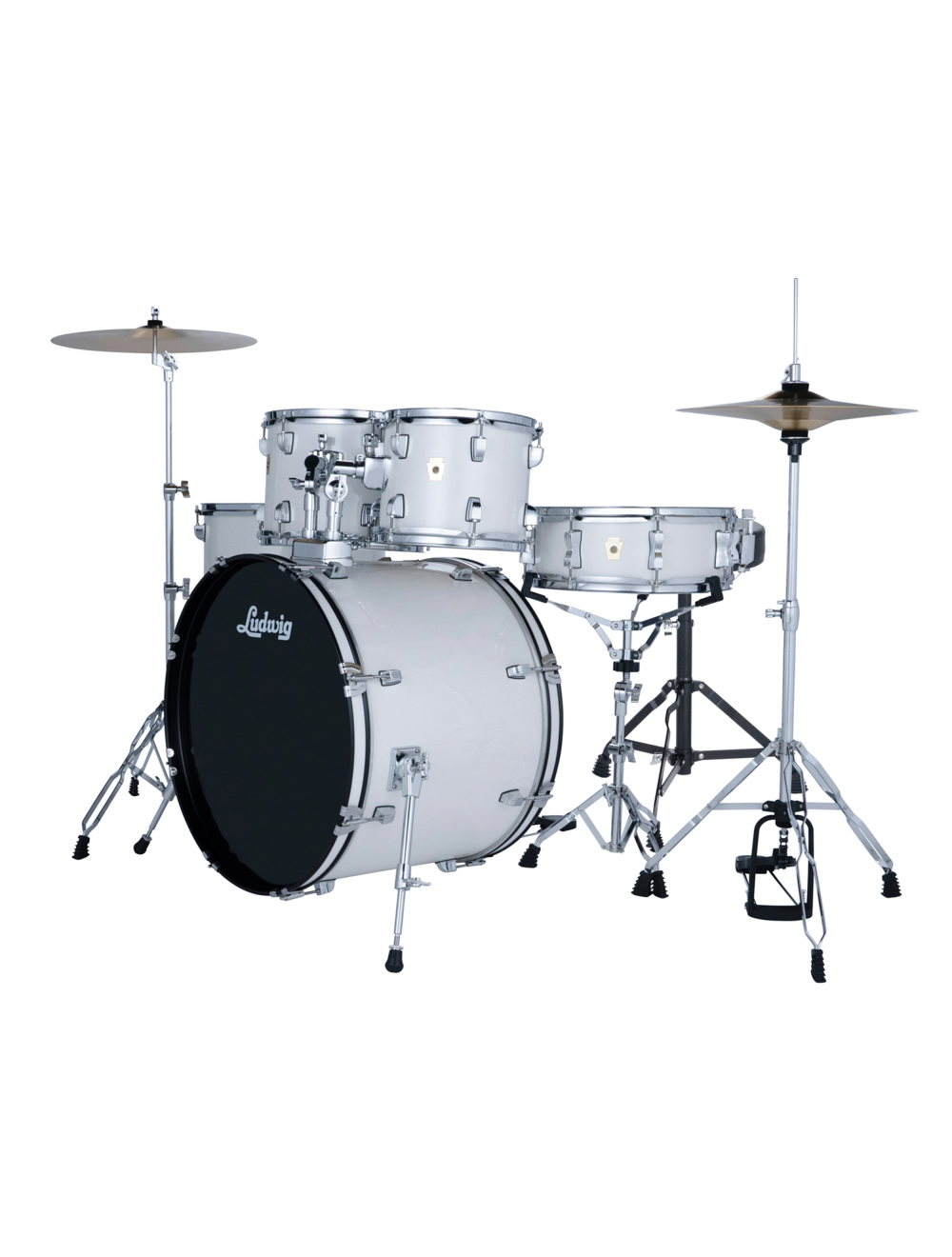 Ludwig Accent Fuse 5-Piece Shell Pack - Snow Dust - Used