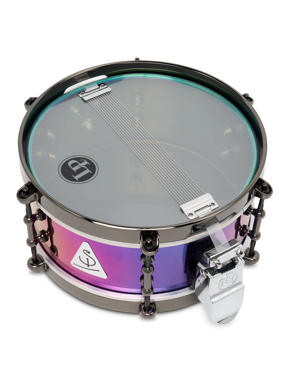 Latin Percussion 4-1/2"x10" Tony Succar Salsa Snare - Rainbow Black Nickel