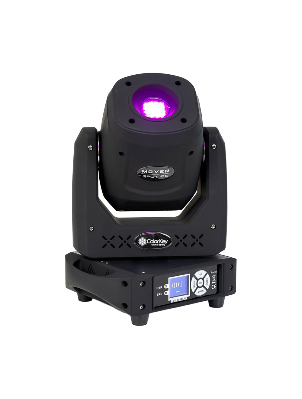 ColorKey Mover Spot 150 Moving Head Light Bundle - 2-Pack w/ Flight Case Trolley