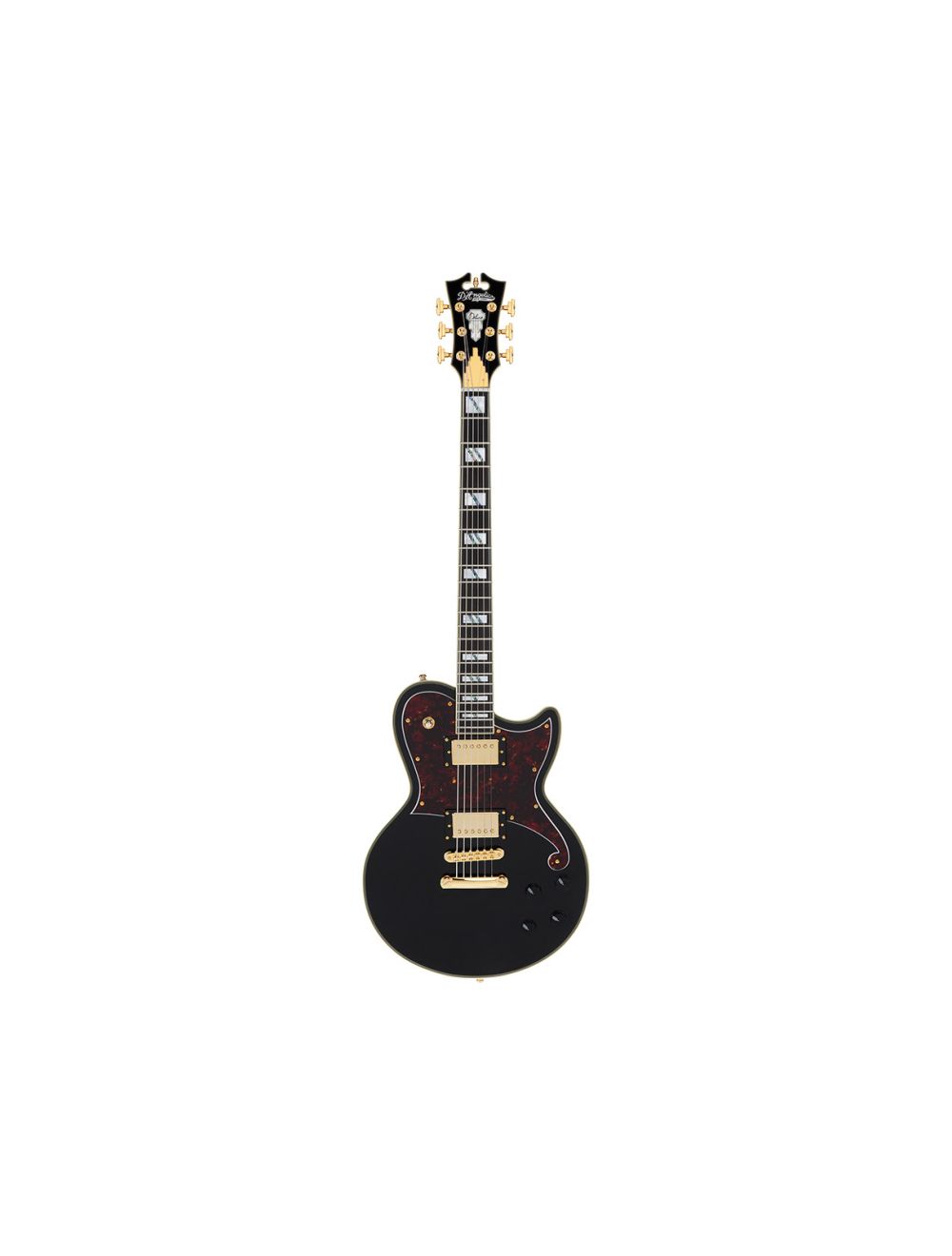 D'Angelico Deluxe Atlantic Baritone Electric Guitar - Solid Black - B-Stock