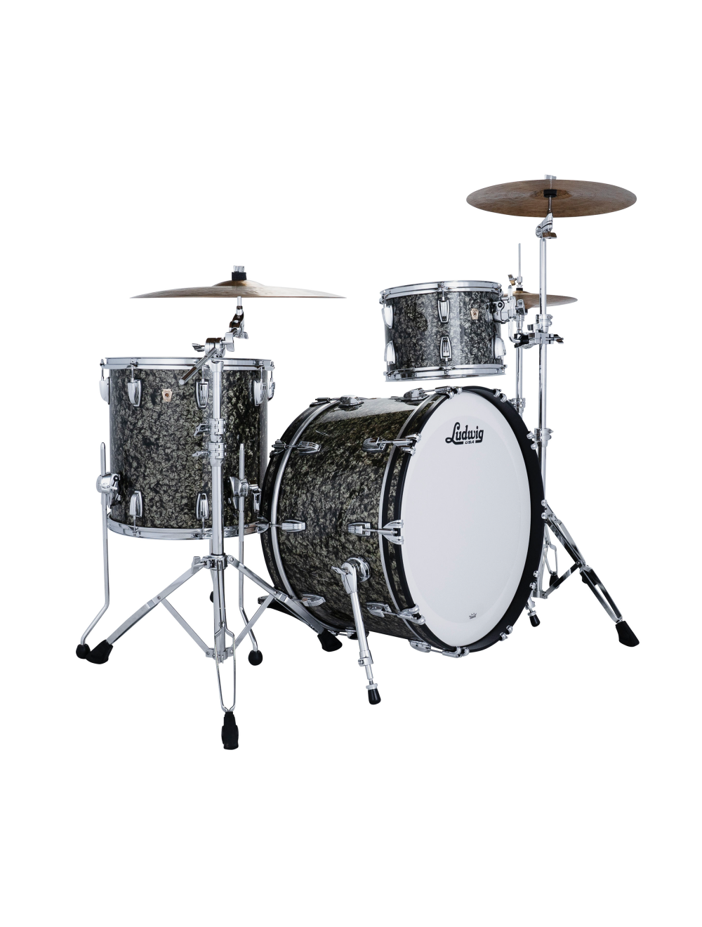 Ludwig Classic Maple Pro Beat 3-Piece Drum Kit w/ 24" Kick - Moss Green