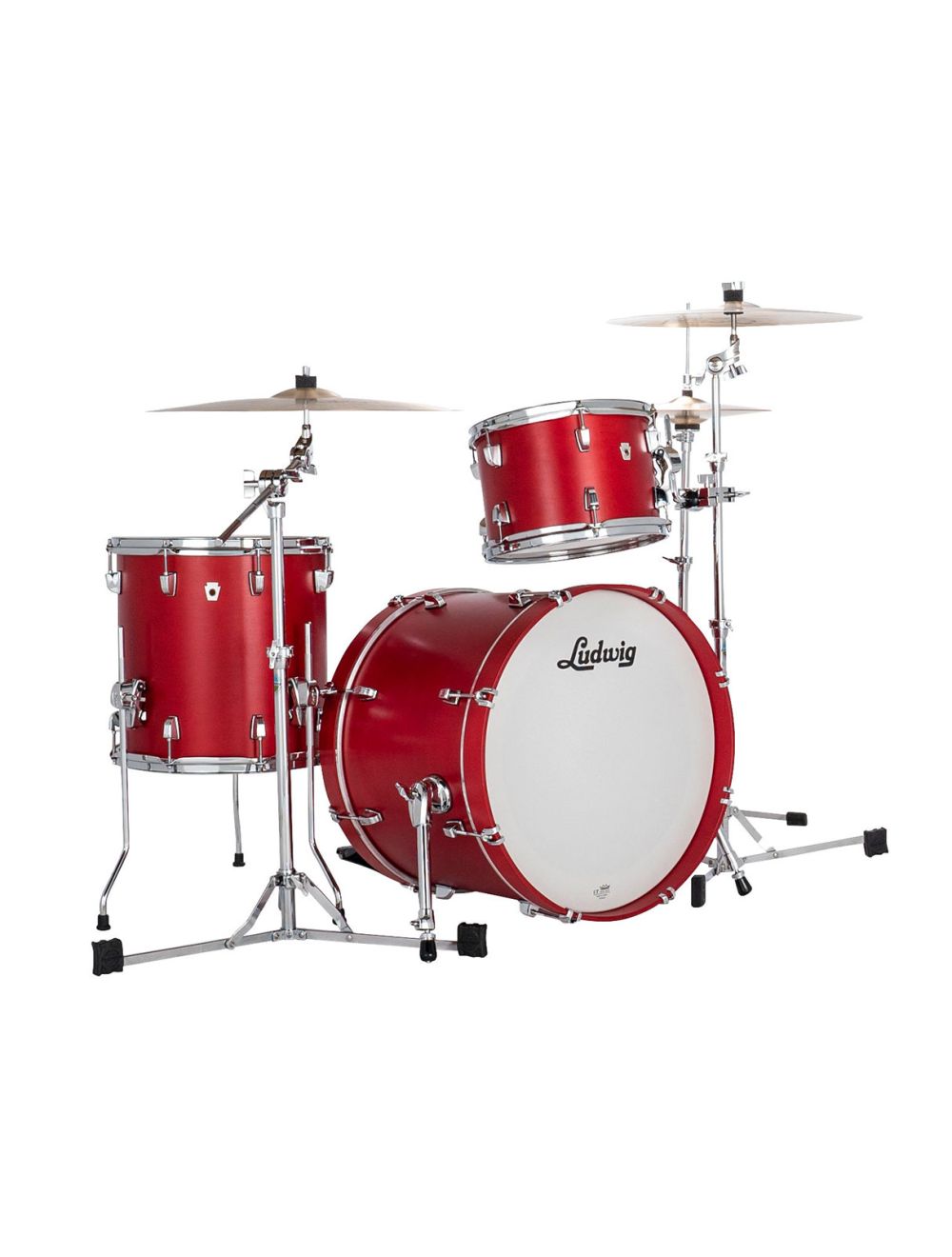 Ludwig Neusonic Downbeat 3-pc Shell Pack w/ 20" Kick - Diablo Red Stain