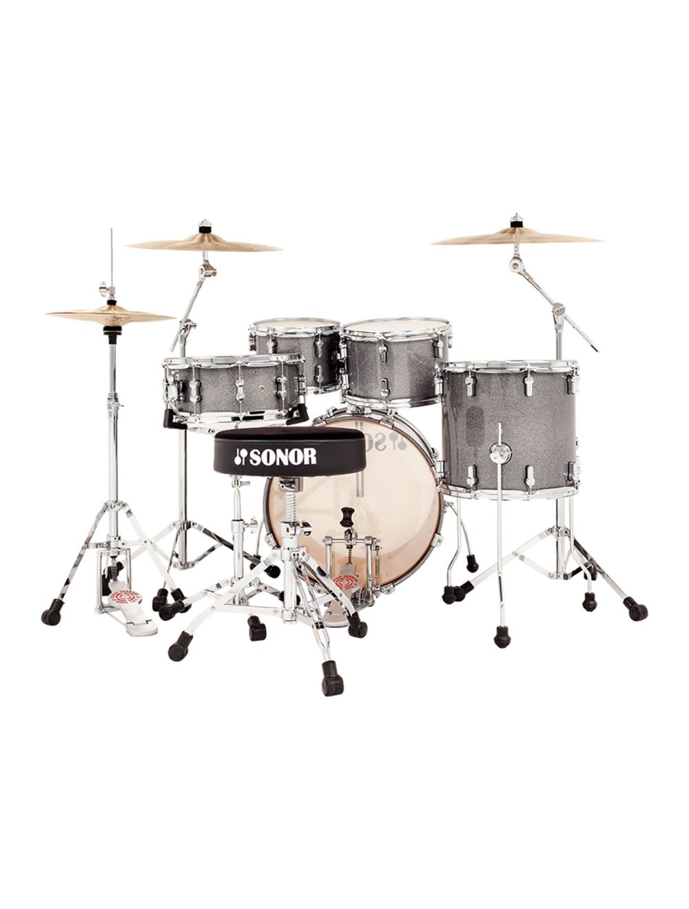 Sonor AQ2 Maple Studio 5-pc Shell Pack w/ 20" Kick - Titanium Quartz