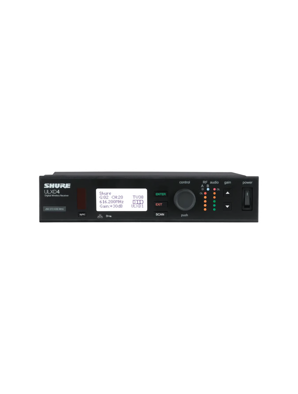 Shure ULXD4GV Digital Wireless Receiver - H50
