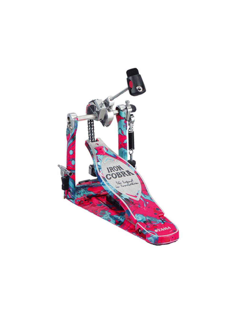 Tama 50th Limited Iron Cobra Marble Coral Swirl Power Glide Single Pedal