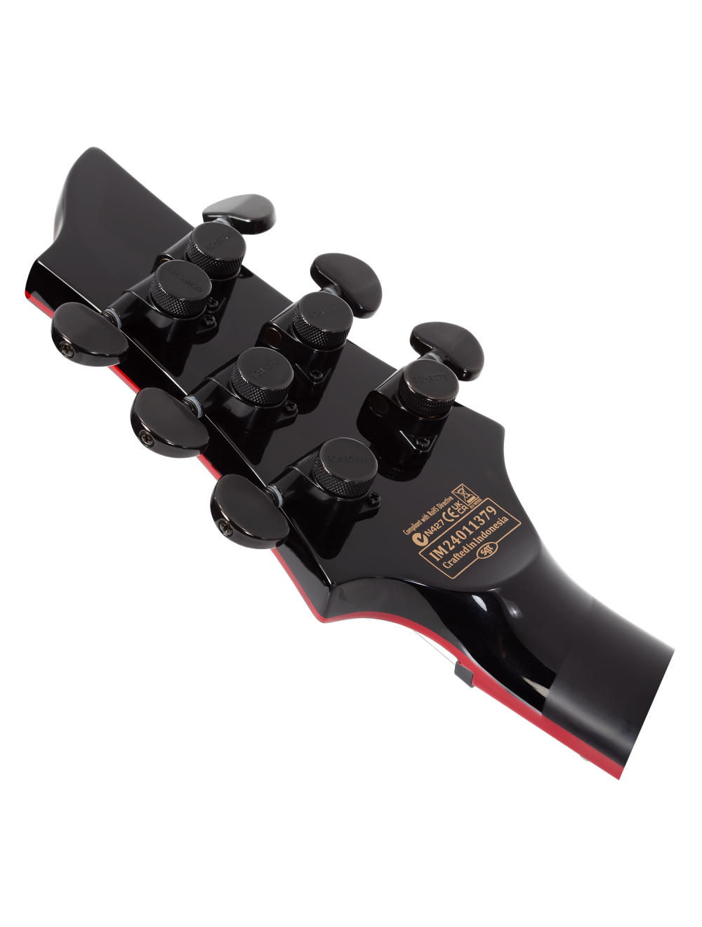 Schecter Sunset-6 Red Dawn Electric Guitar - Gloss Black - Open Box